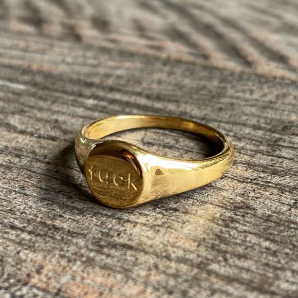 NEW F**k Signet Ring - Picture 6 of 7
